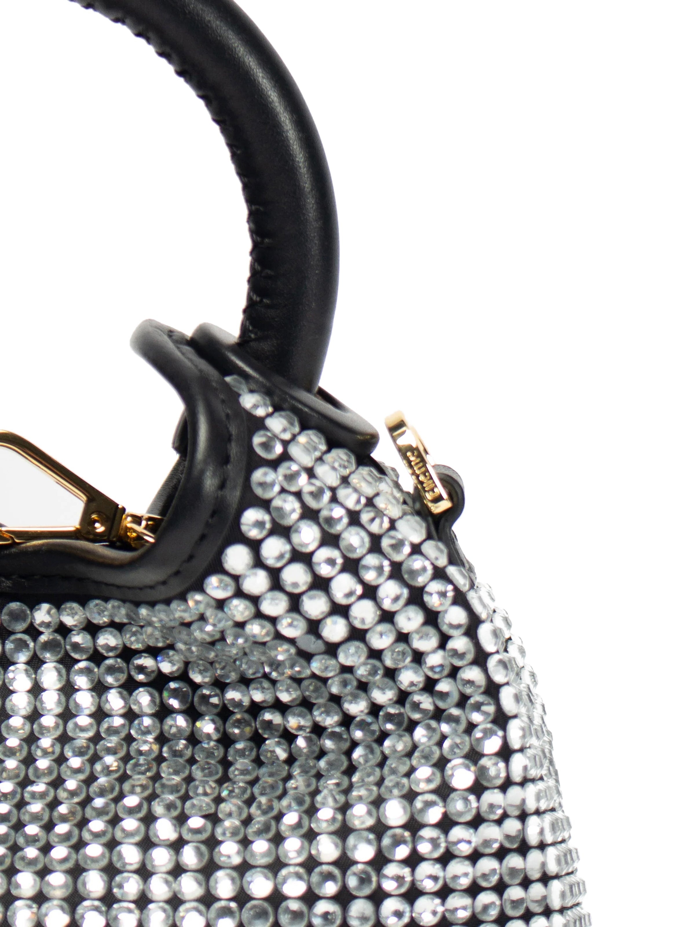 Madeleine Crystal Strass Leather Silver Black - 4