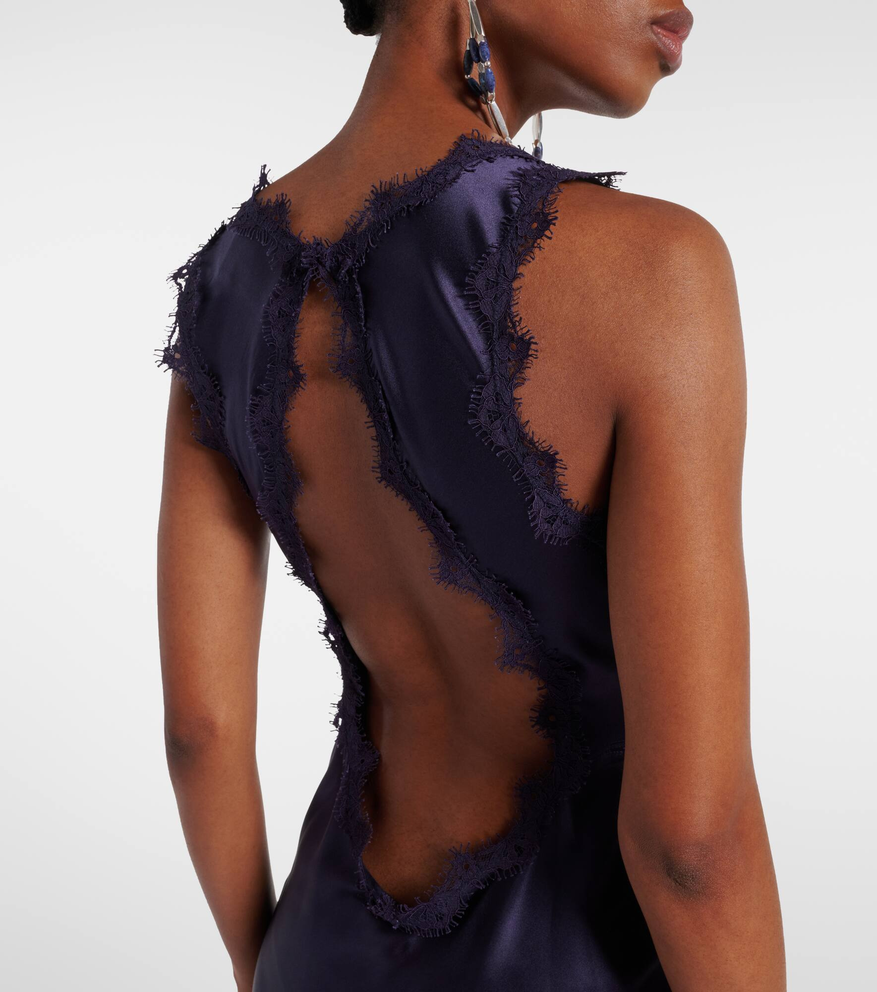Jadelia silk-blend satin midi dress - 6