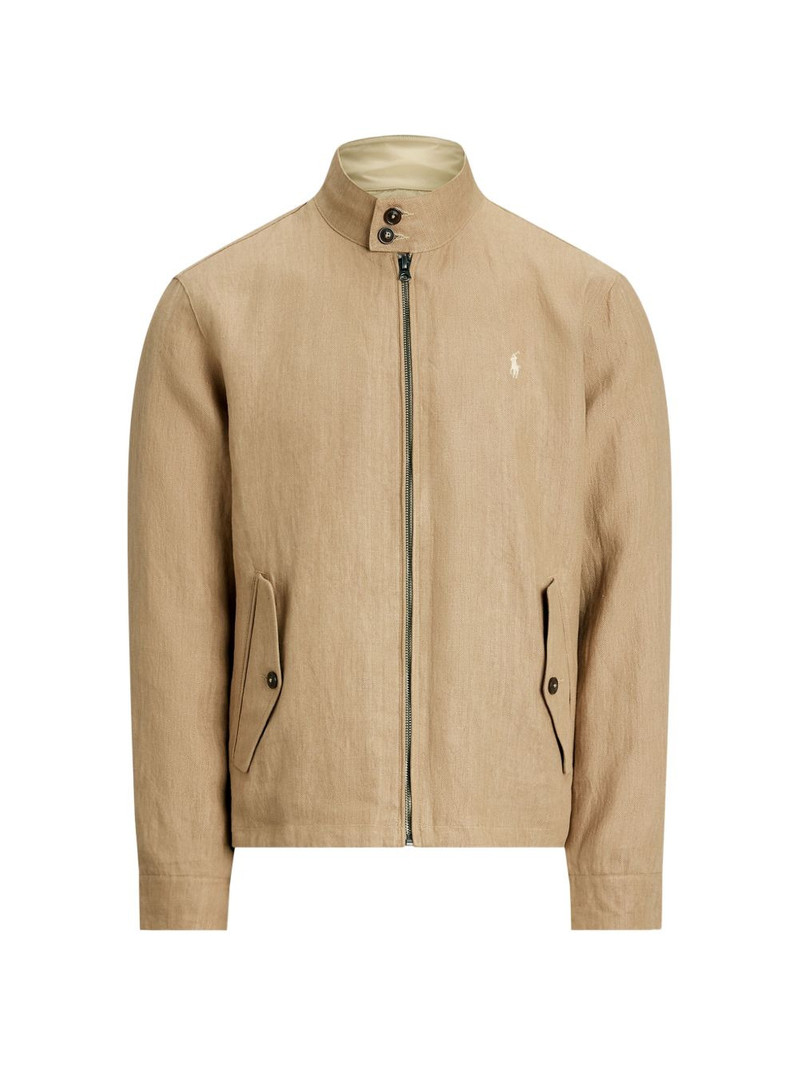 logo-embroidered high-neck jacket 1