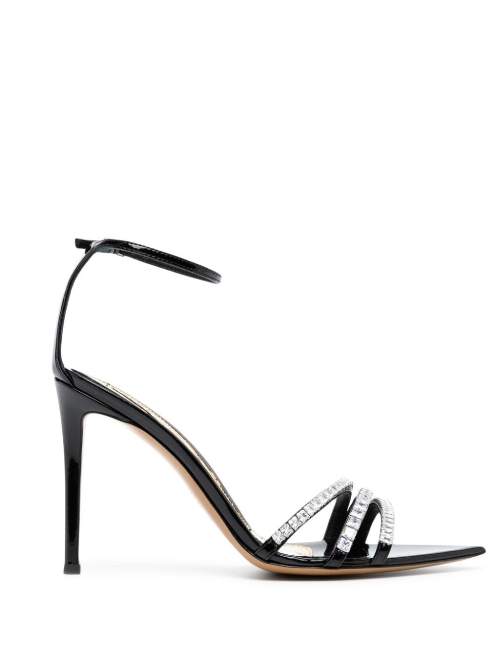 crystal-embellished 85mm leather sandals - 1