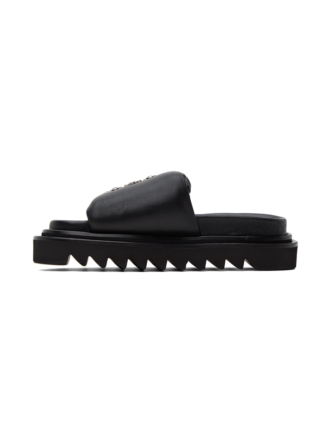 Black Lace-Up Sandals - 3