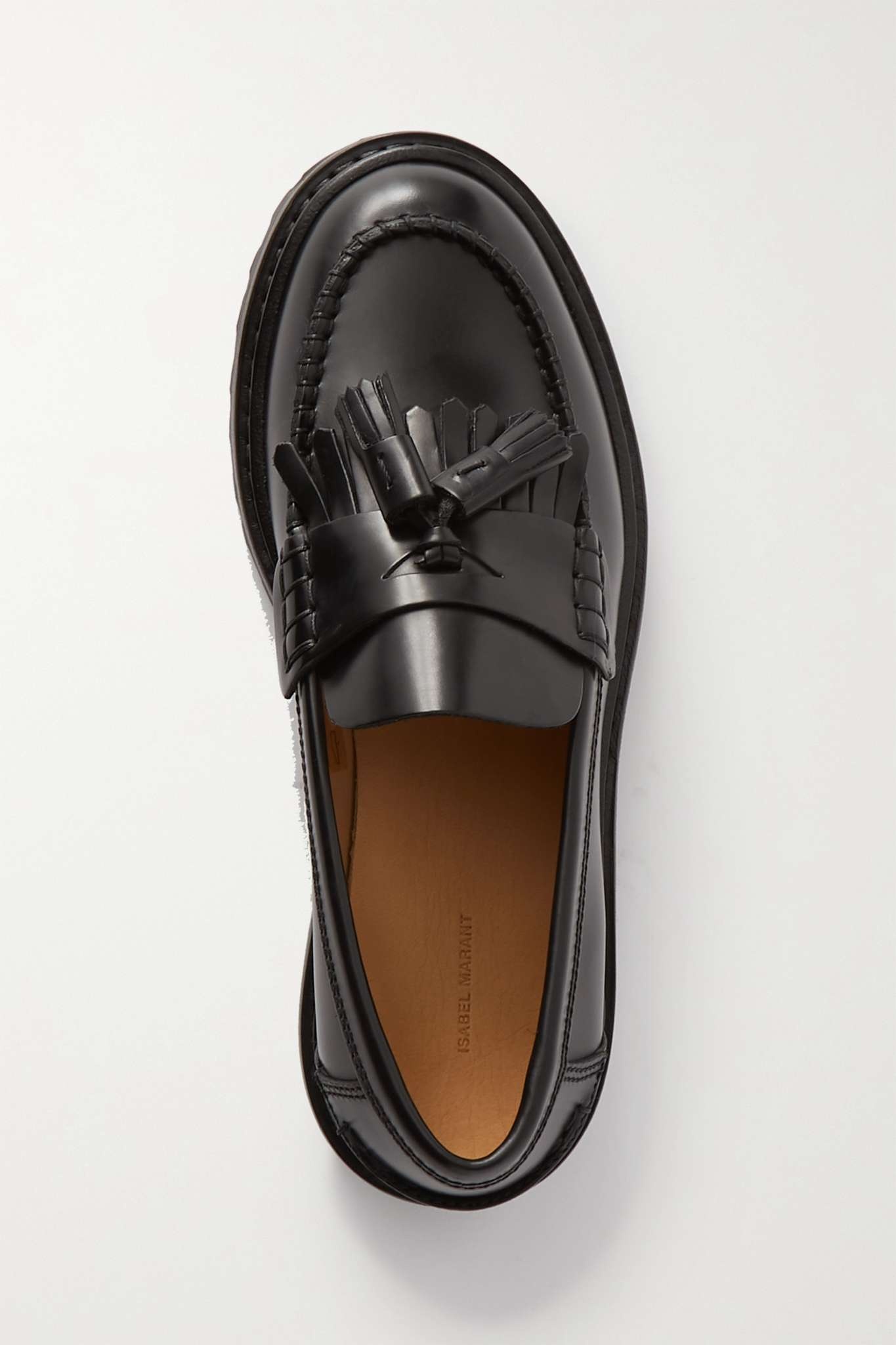 Frezza tasseled glossed-leather loafers - 5