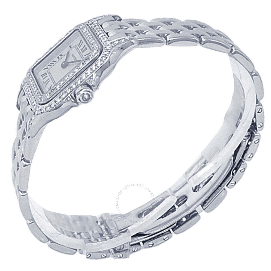 Pre-owned Cartier Panthere Quartz Diamond White Dial Ladies Watch WF3118F3 - 2