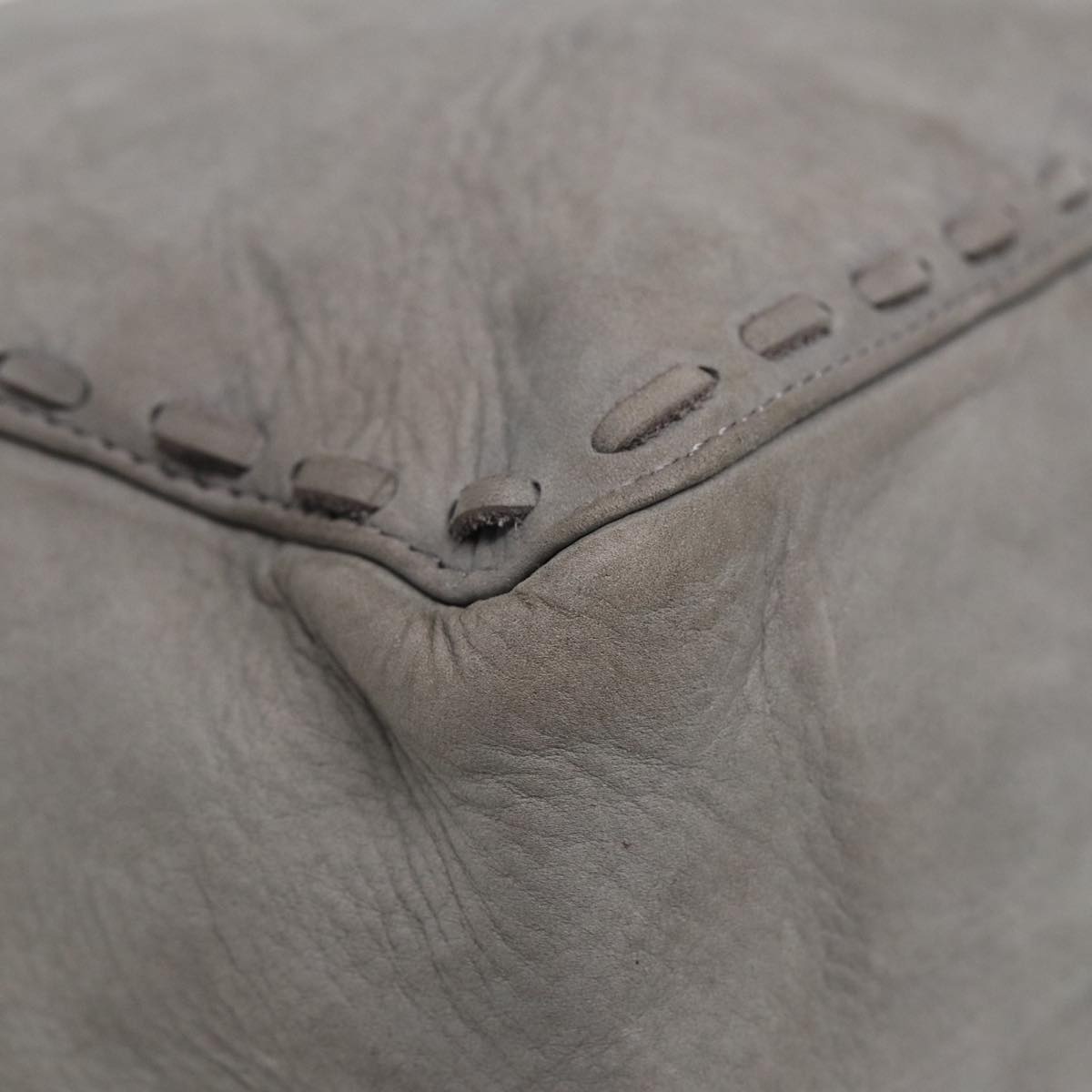 Burberry Hand Bag Leather Gray Silver - 15