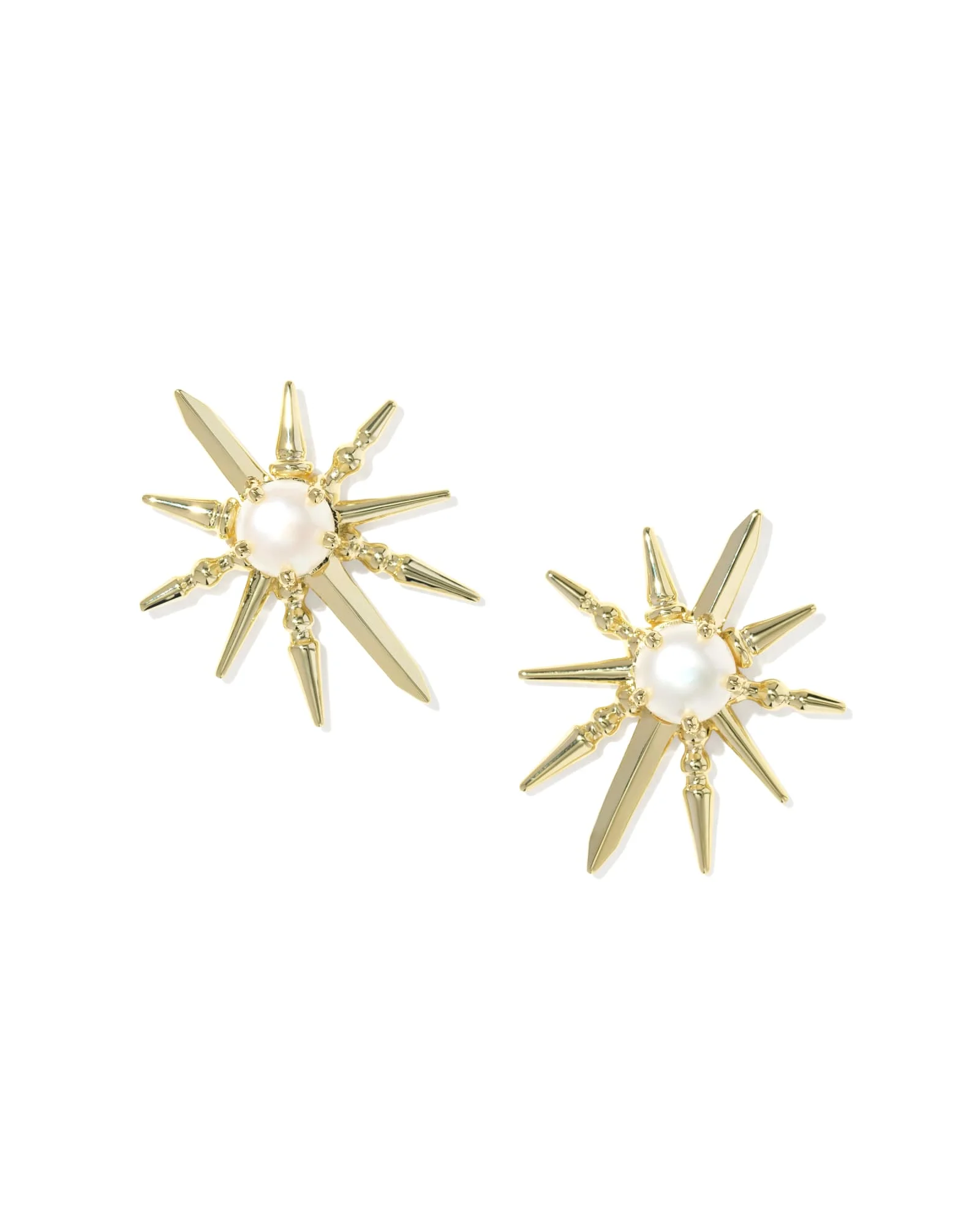 Rogan Gold Stud Earrings - 1