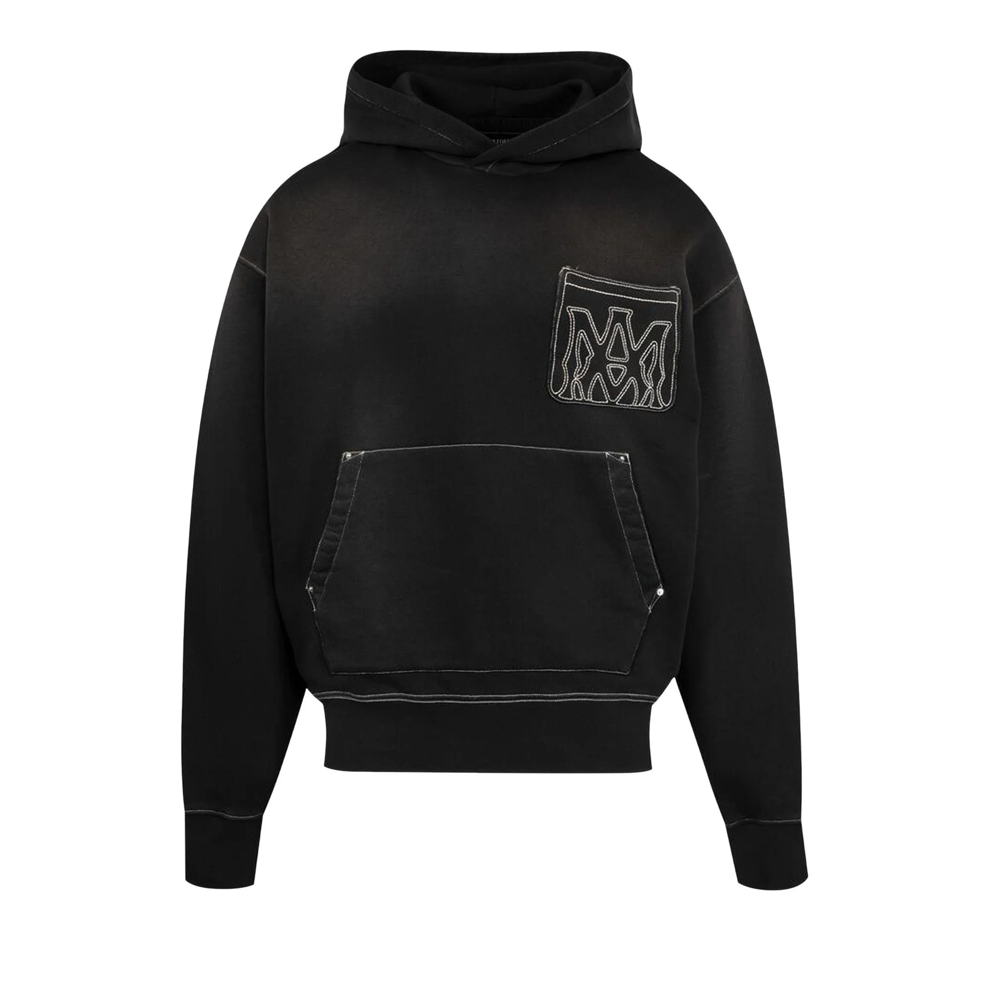 Amiri MA Outline Oversized Hoodie 'Black' - 1