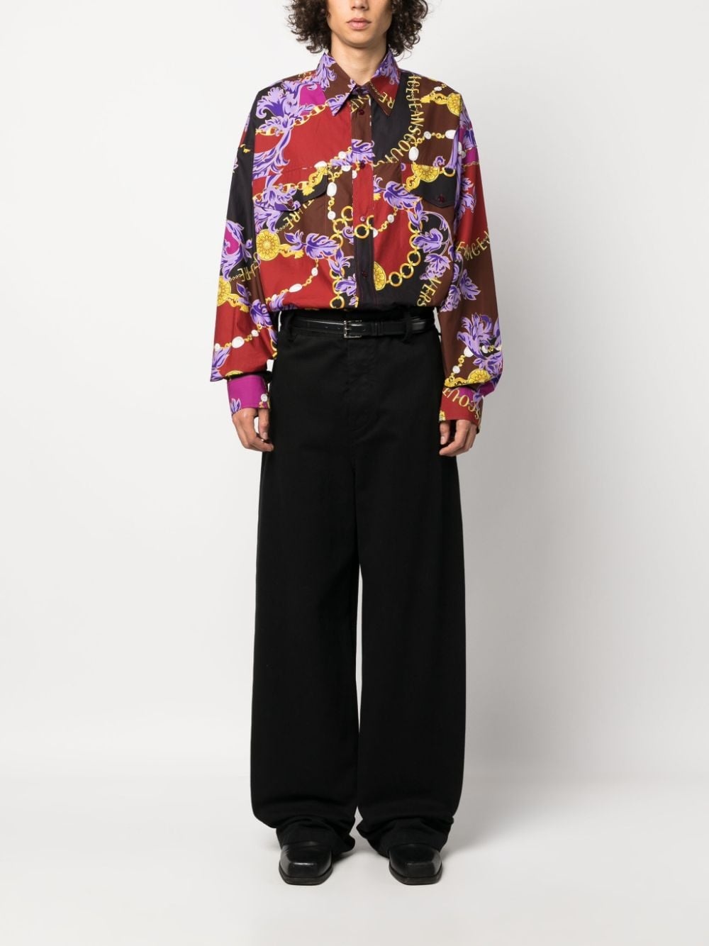 Chain Couture-print cotton shirt - 2