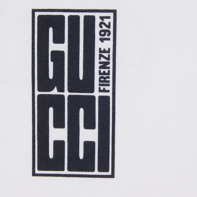 Cotton jersey T-shirt with Gucci print 7