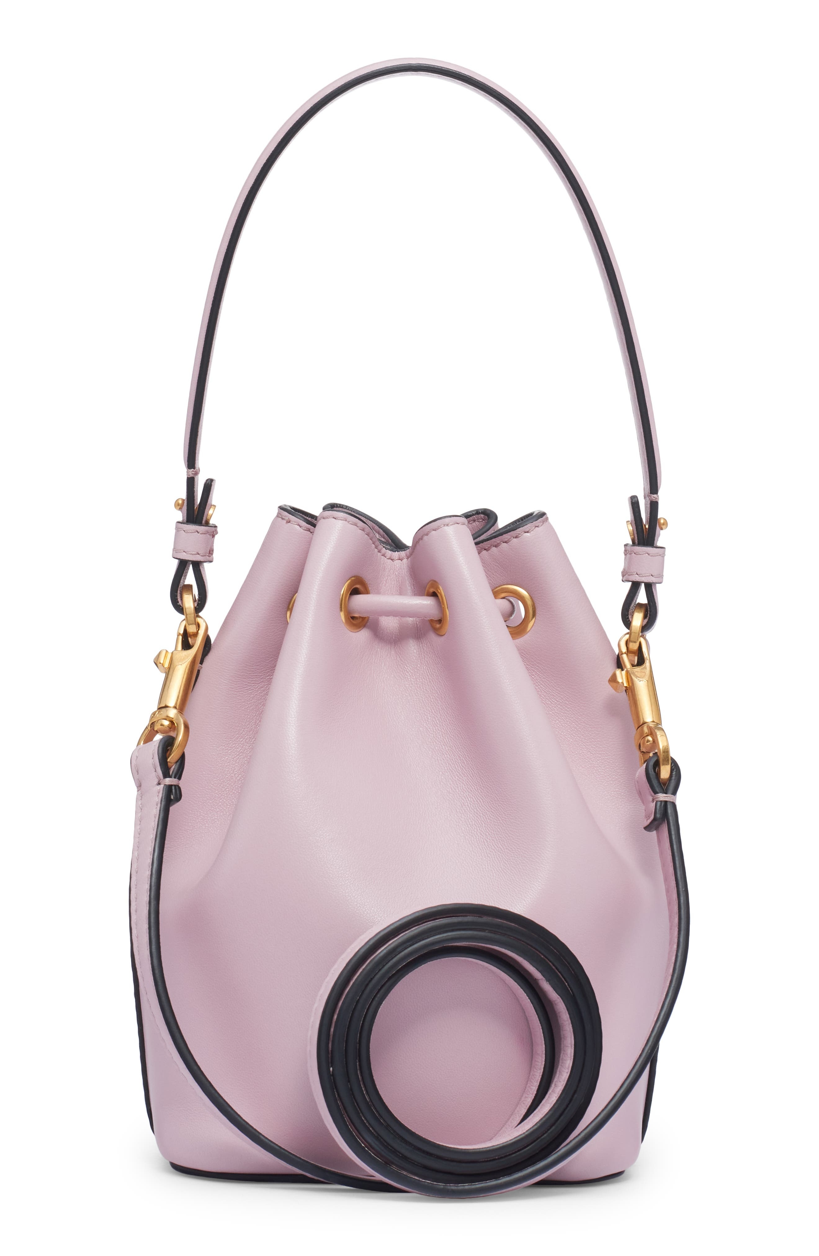 Mini VLOGO Signature Leather Bucket Bag - 4