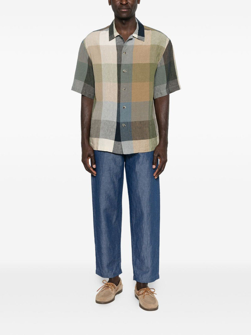 BARENA Galia check-pattern short-sleeve shirt outlook