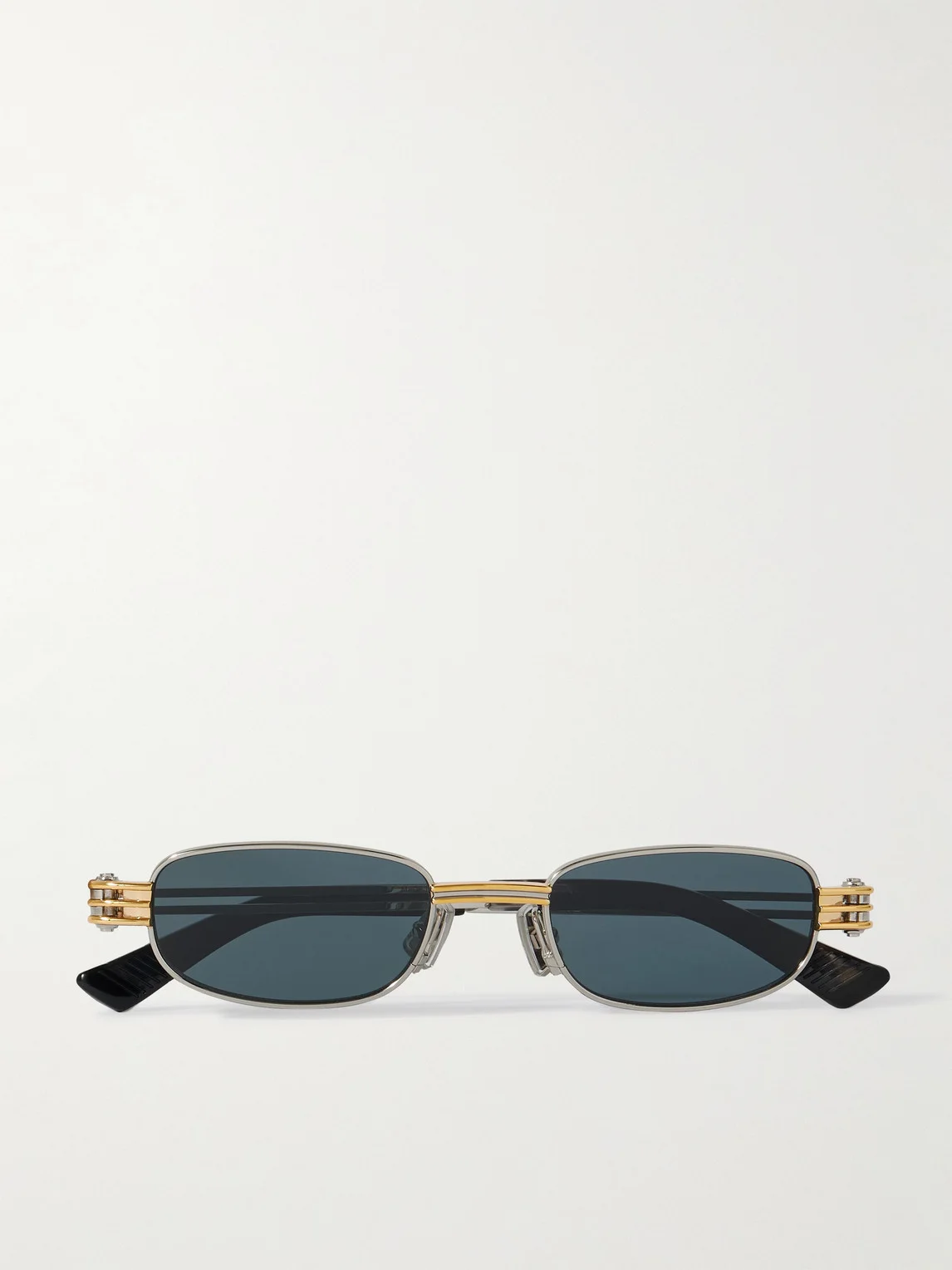 Round-Frame Silver-Tone Sunglasses - 1