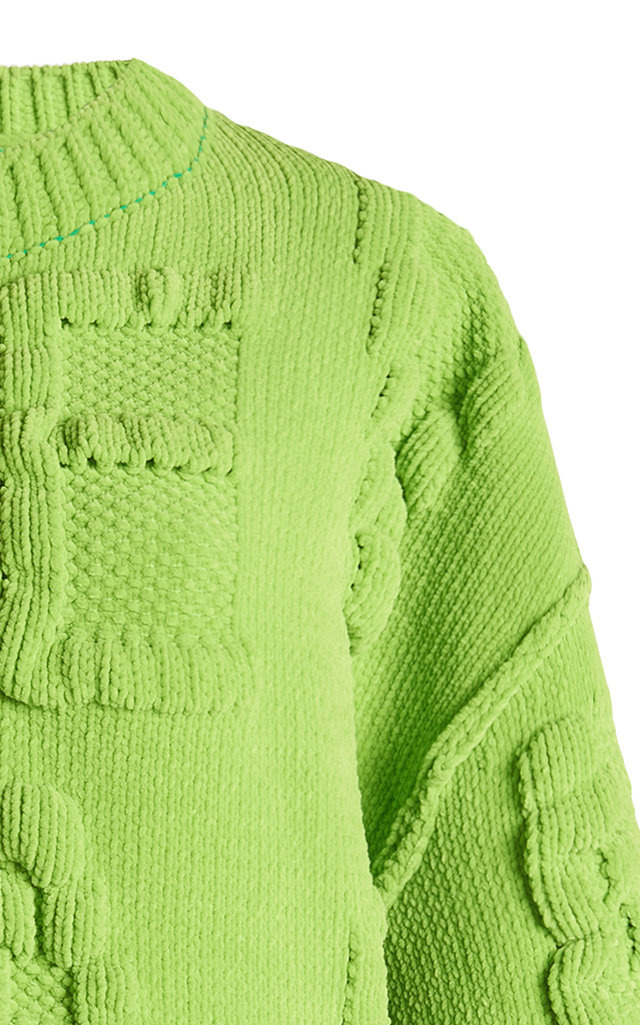 Logo-Knit Chenille Sweater green - 5