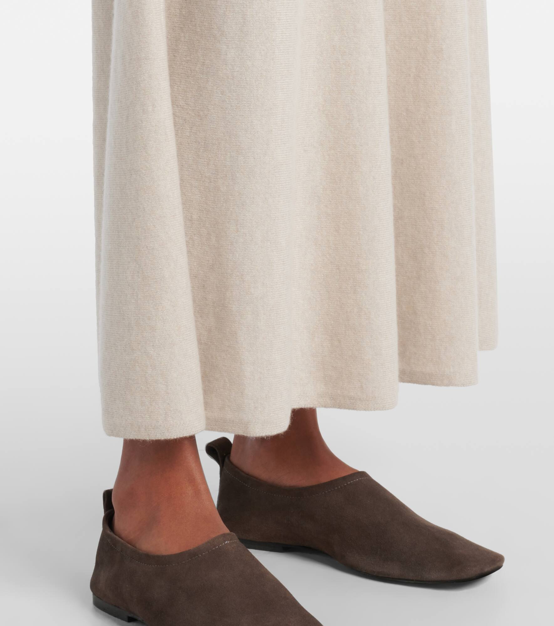 Torie high-rise cashmere maxi skirt - 5