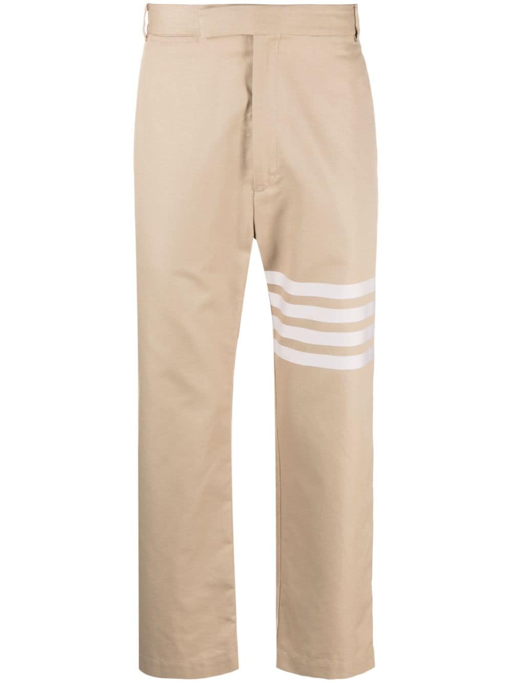 4-Bar cotton straight-leg trousers - 1