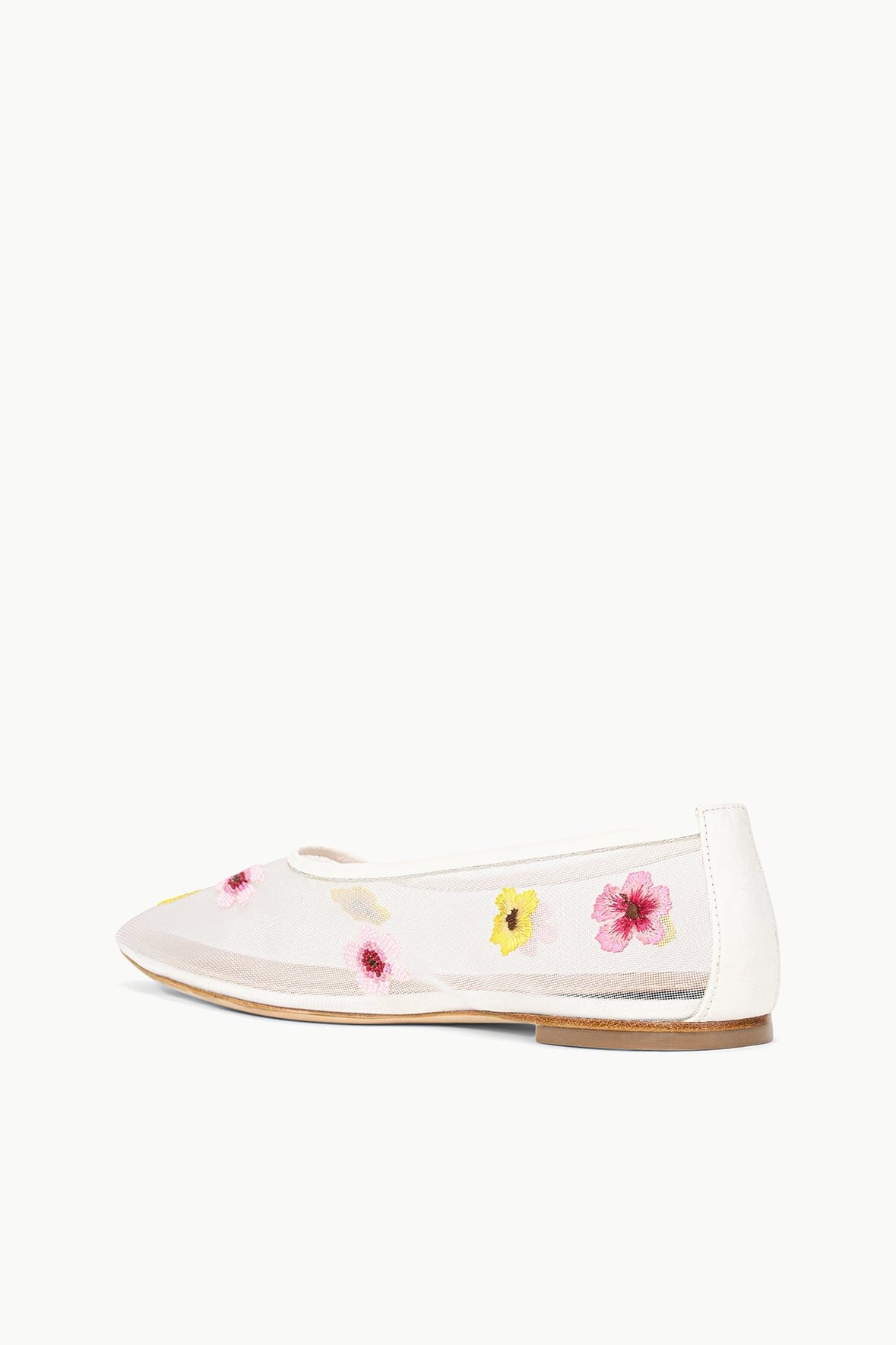 STAUD ALBA BALLET FLAT BLOSSOM FLORAL MESH - 5
