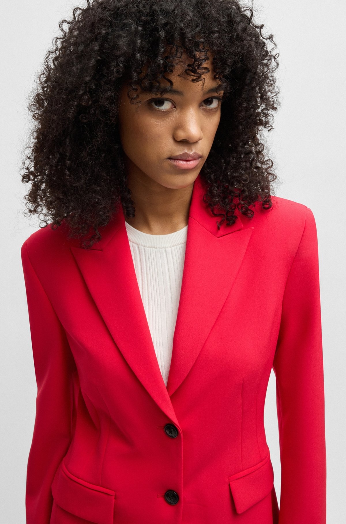 REGULAR-FIT BLAZER IN STRETCH MATERIAL - 5