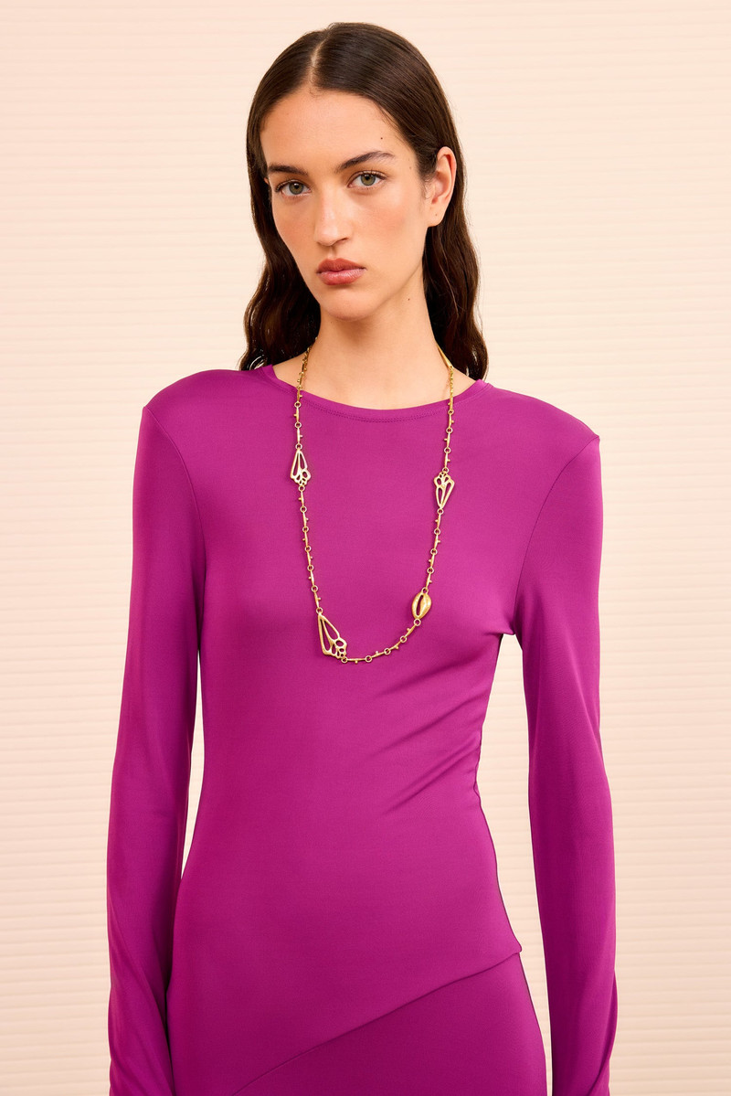 Shell Charm Long Necklace 4