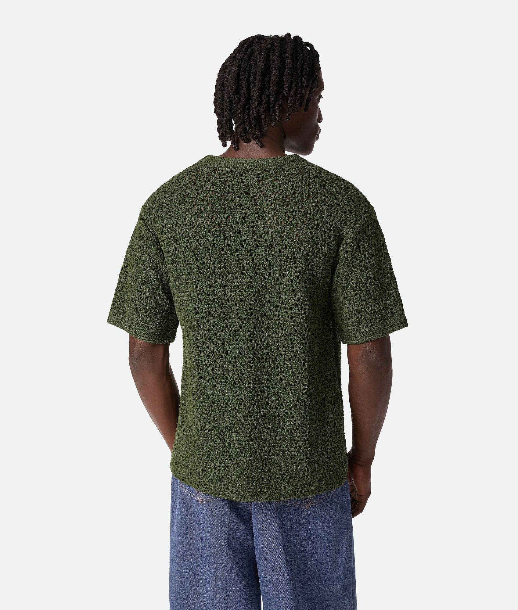 Cotton Crochet Knit T-Shirt - 3