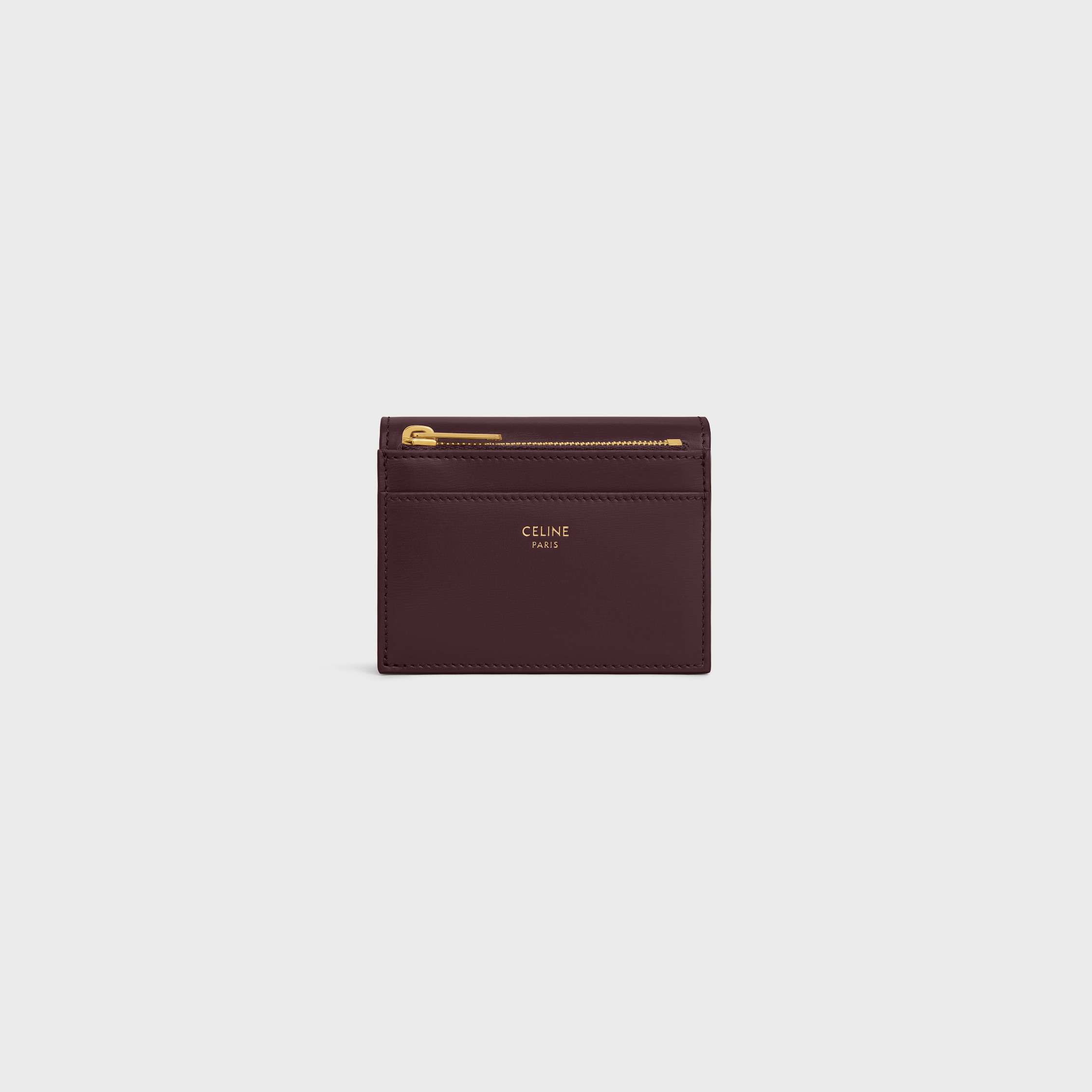 COMPACT WALLET WITH COIN TRIOMPHE IN Shiny calfskin - 3
