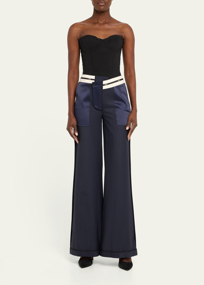Monse Inside Out Tailored Wide Leg Wool Trousers outlook