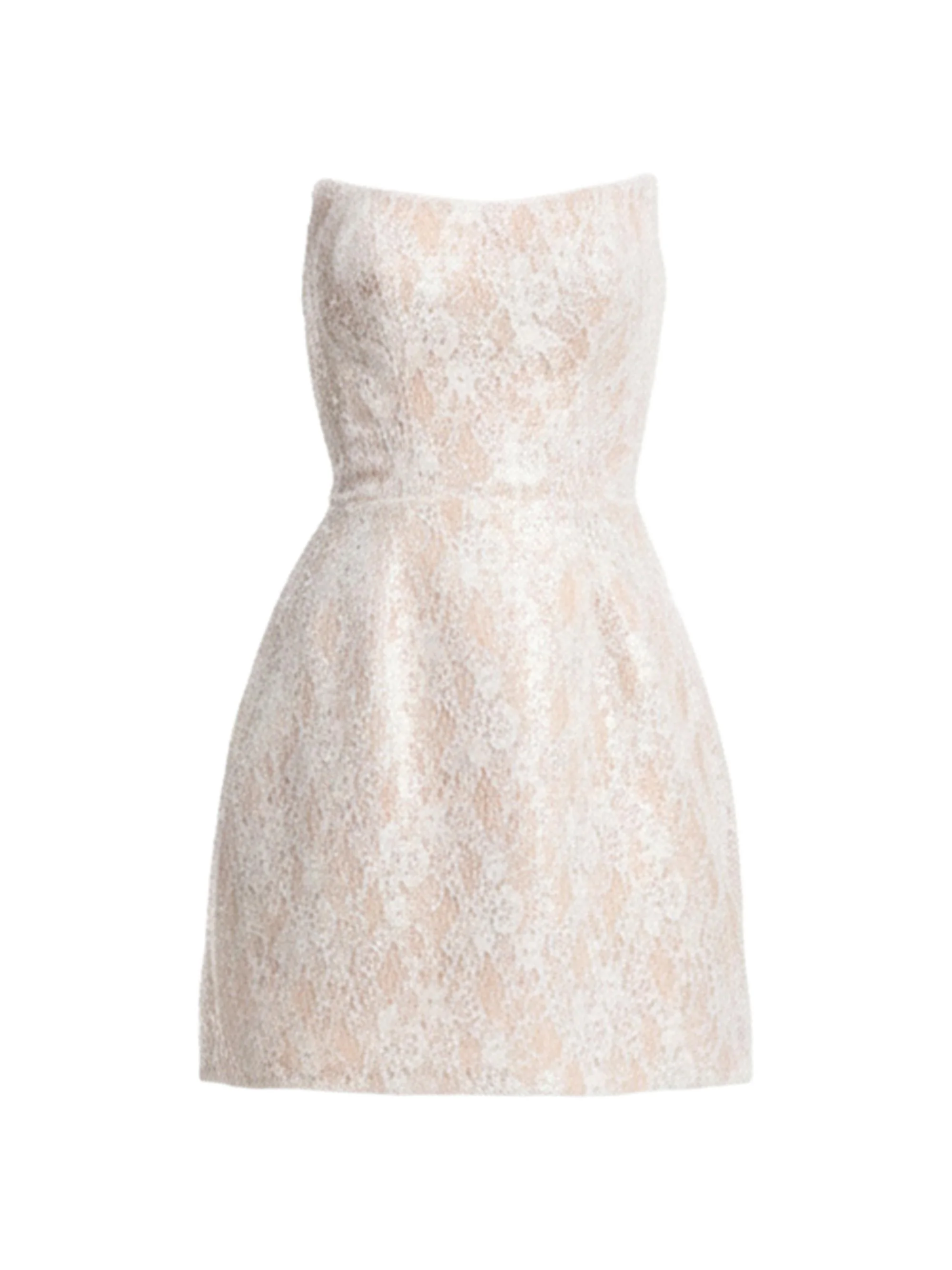 Women's Amity Sequin & Lace Minidress - White Beige - 1