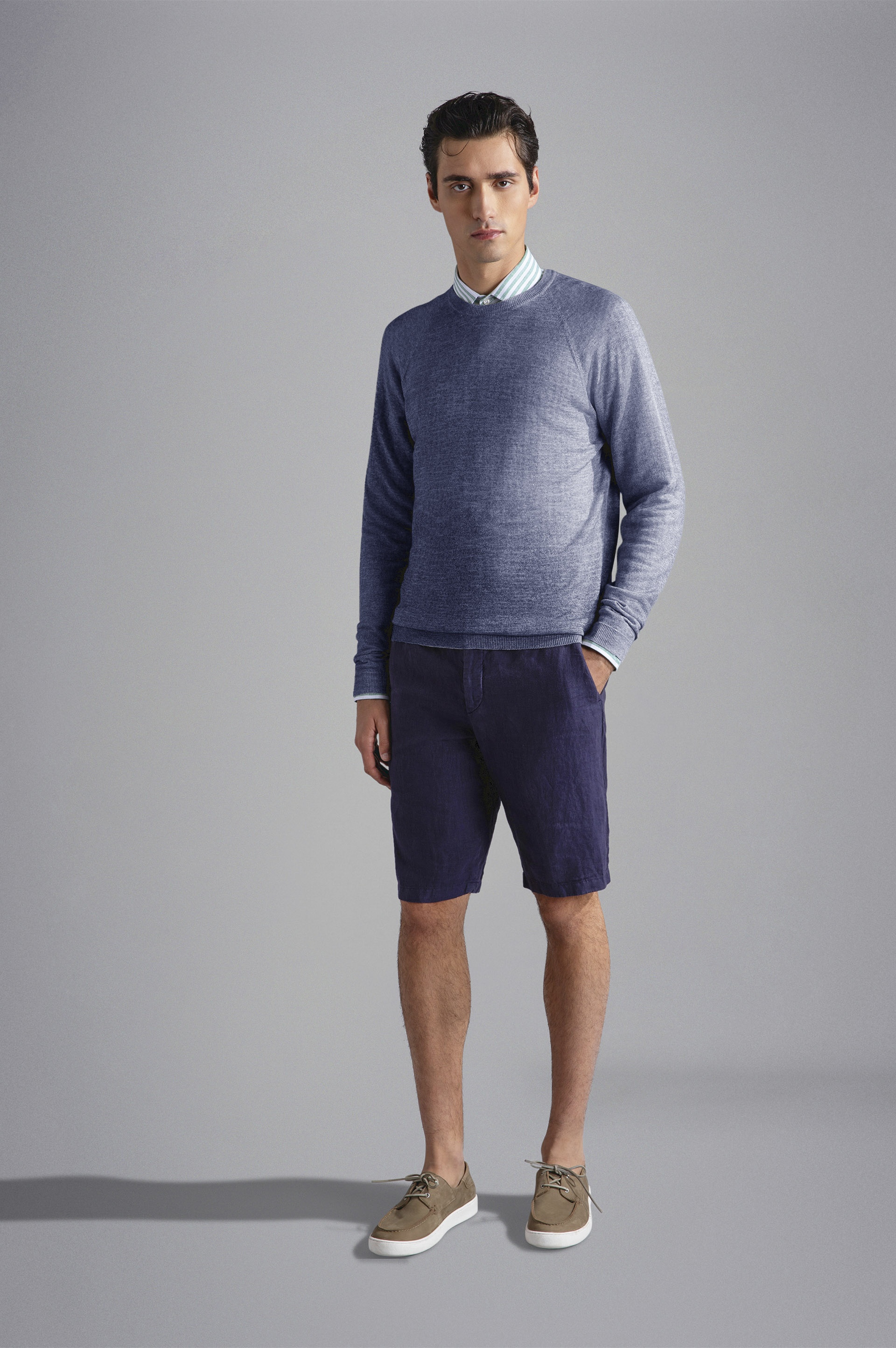 DEGRADÉ GARMENT-DYED LINEN JUMPER - 2