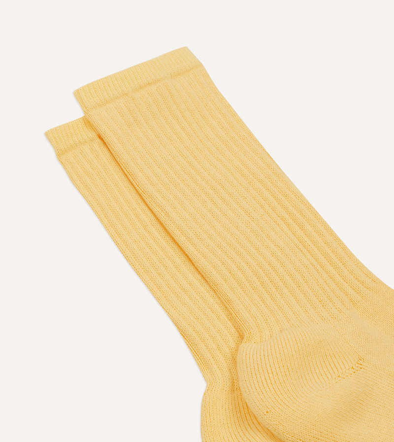 Light Yellow Cotton Sports Socks 3