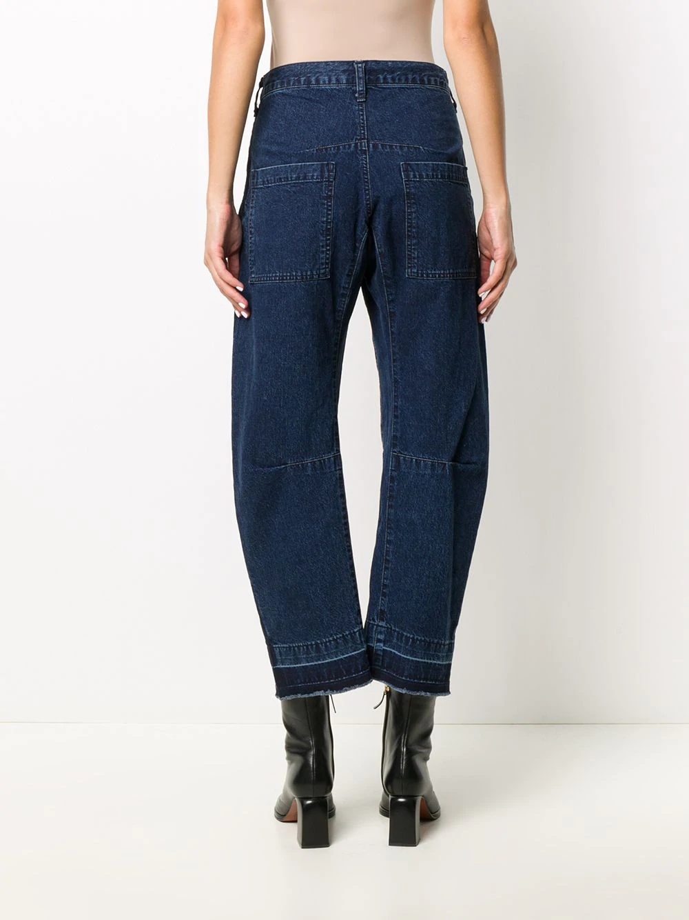 high-waisted wide leg jeans - 4