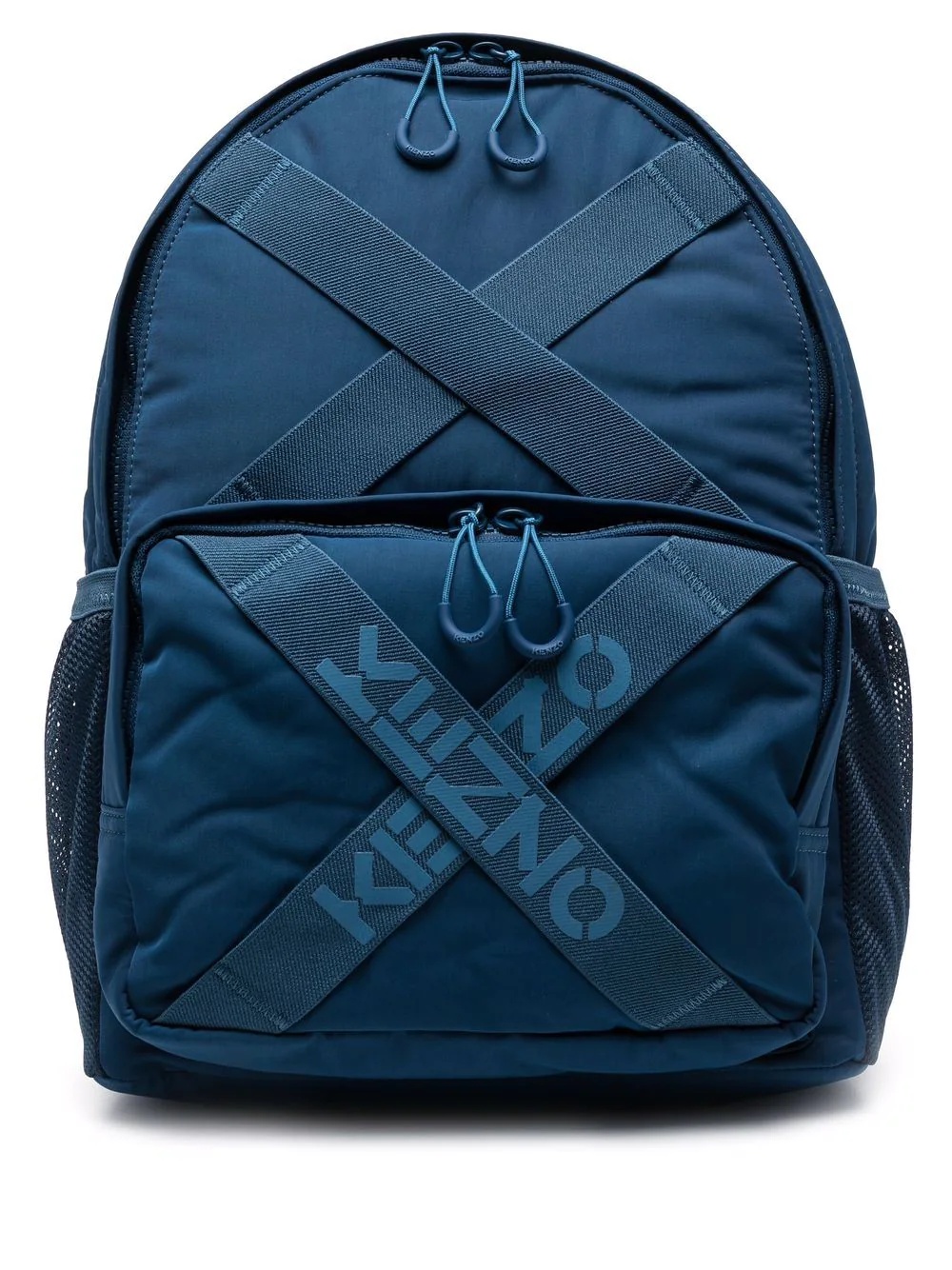 taped-logo zipped backpack - 1