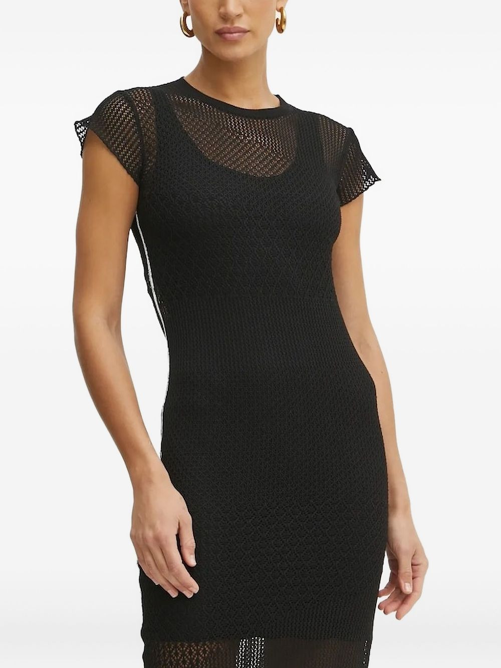 mesh midi dress - 3