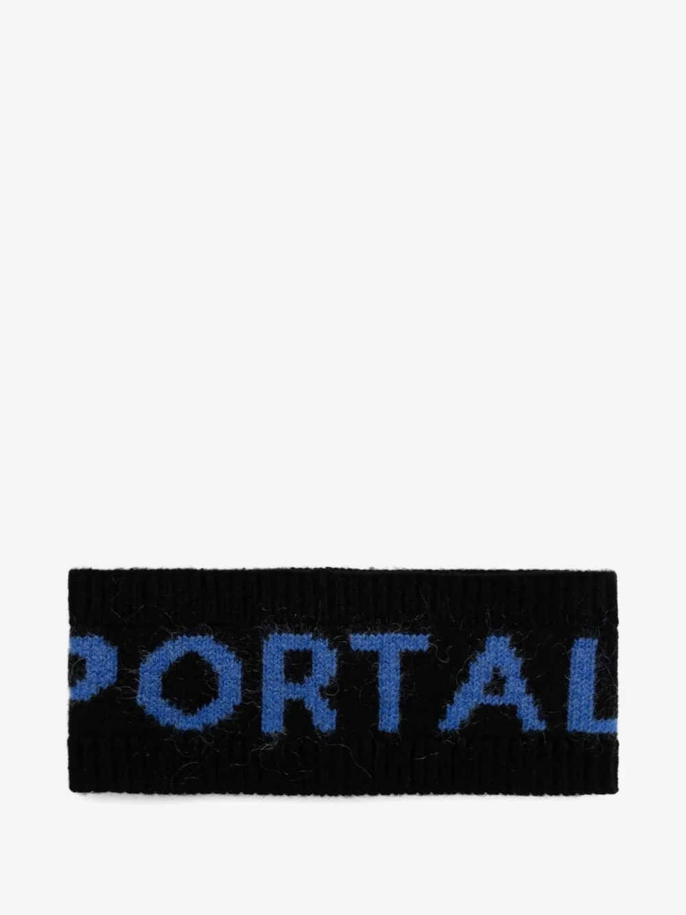 logo-intarsia ribbed headband - 1
