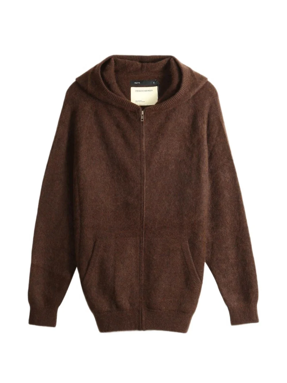 zip-up knit hoodie - 1