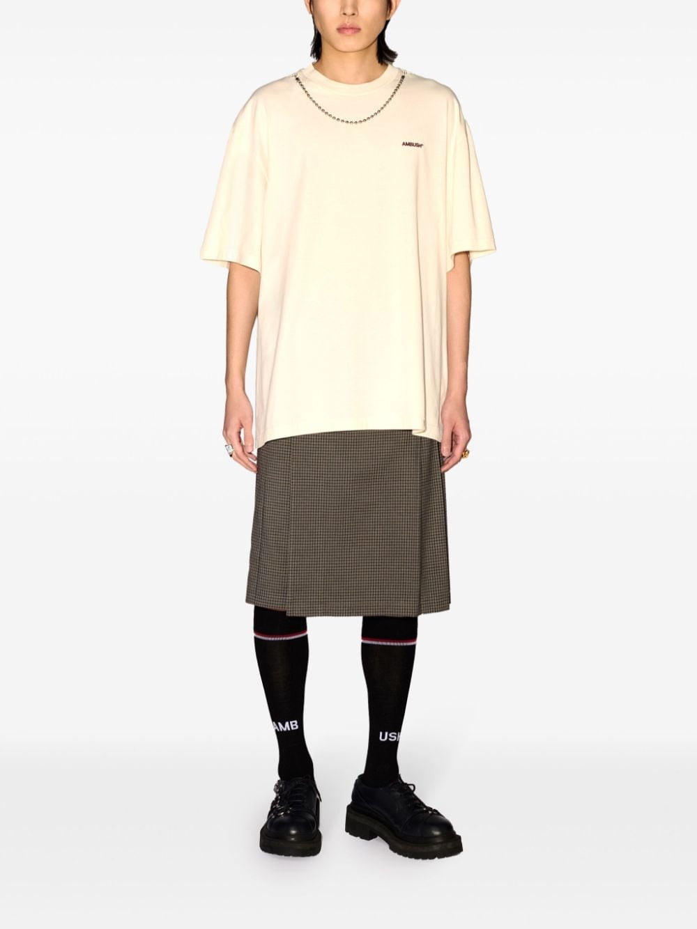 ball chain-detail T-shirt - 2