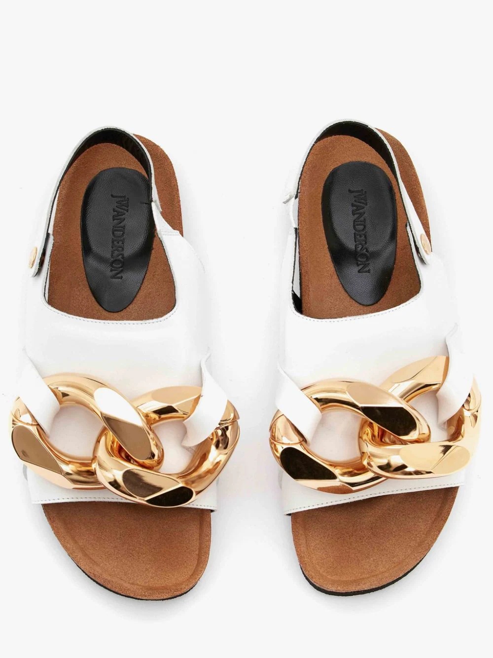 WOMEN’S CHAIN FLAT SANDALS WITH SNAP - 5