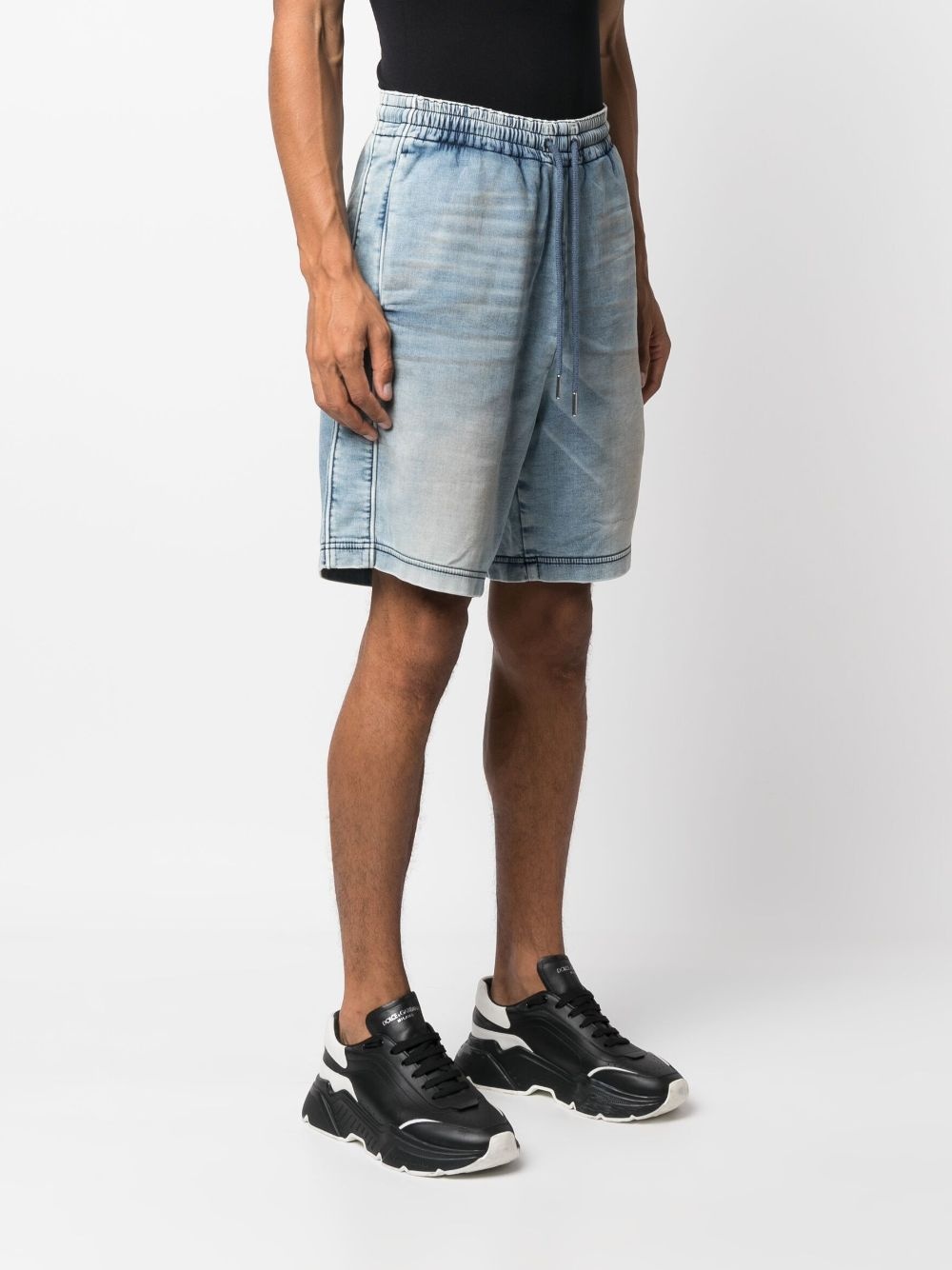 logo-patch denim shorts - 3