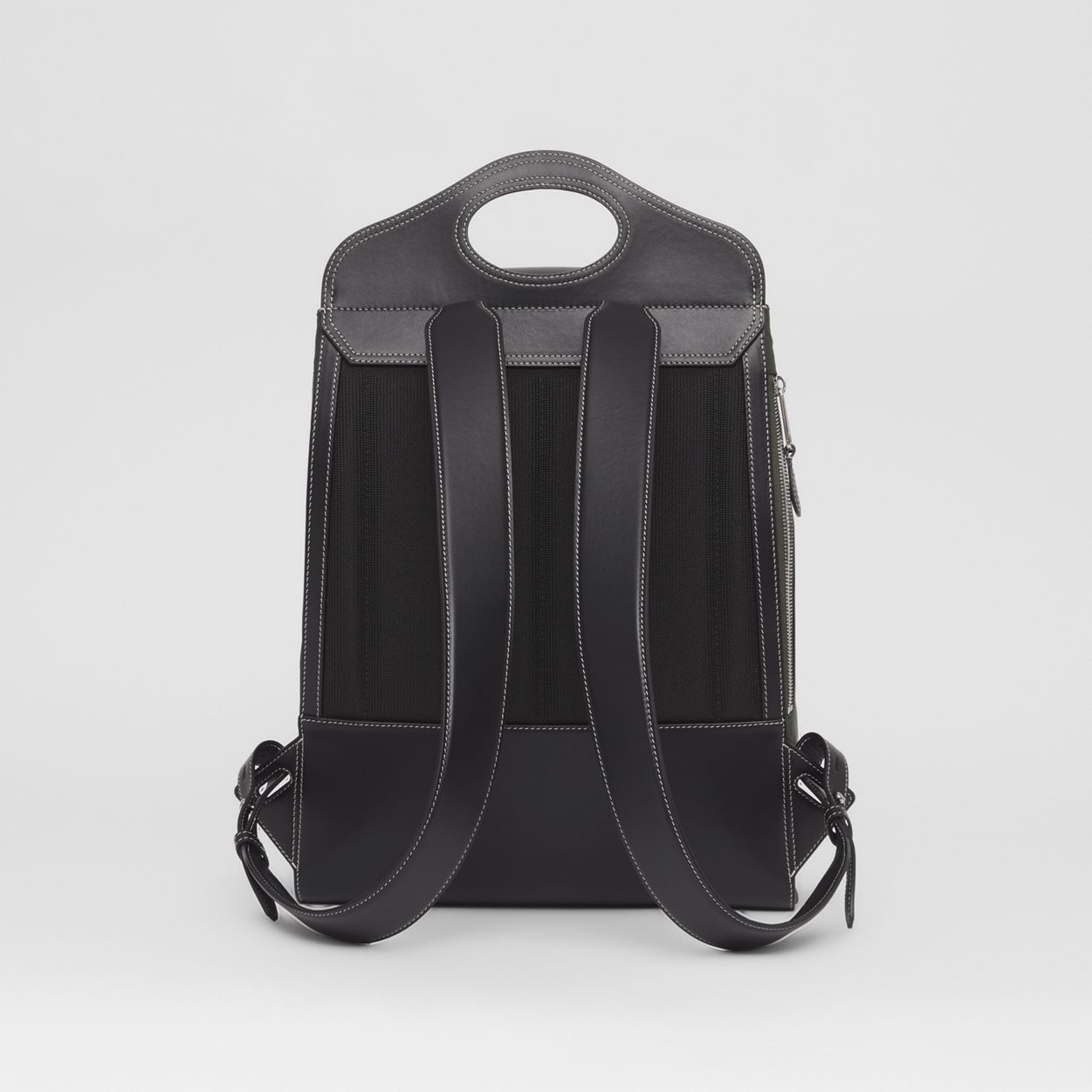 Nylon and Leather Pocket Backpack - 8