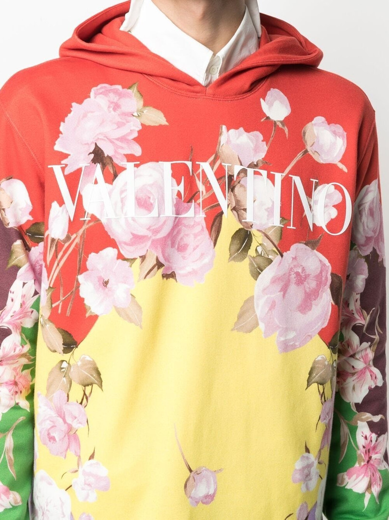 rose-print hoodie 5
