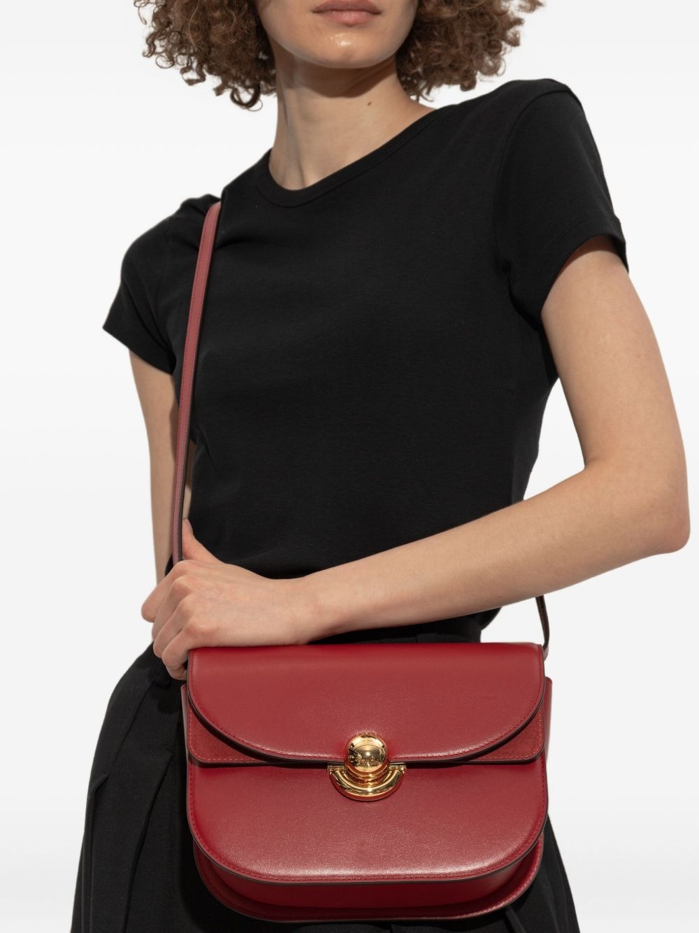 small Sfera curved-flap cross body bag - 2