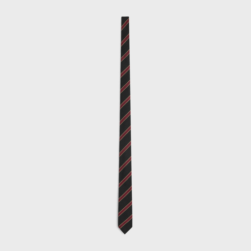 thin tie in striped silk 1
