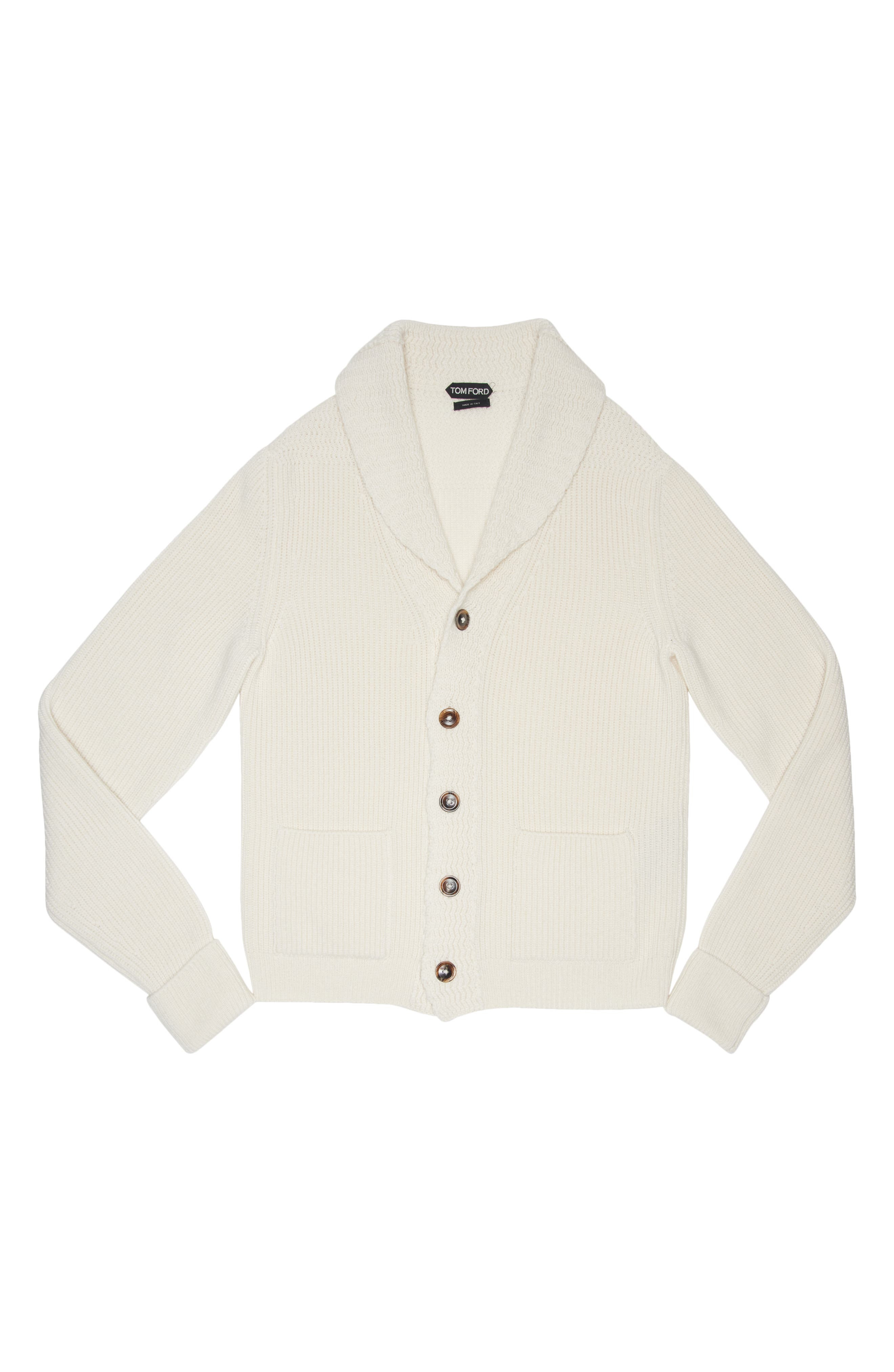 Shawl Collar Cashmere Cardigan - 5