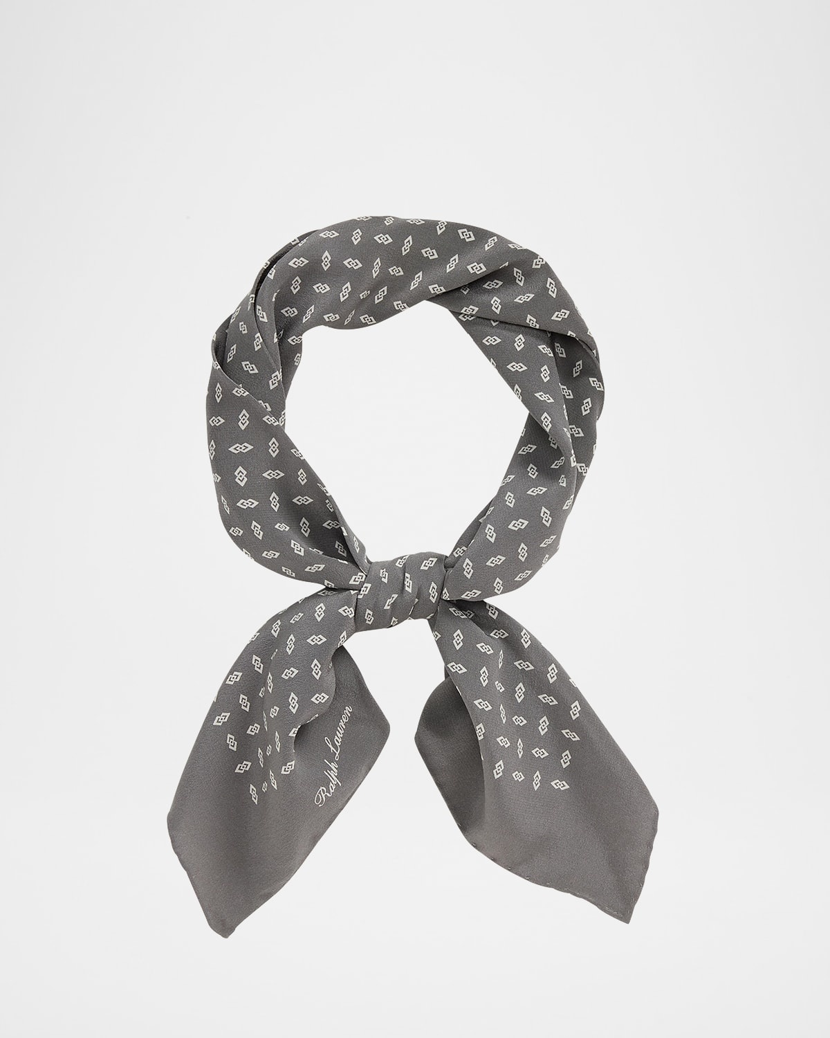 Men's Cashmere and Silk Geometric Neckerchief - 1