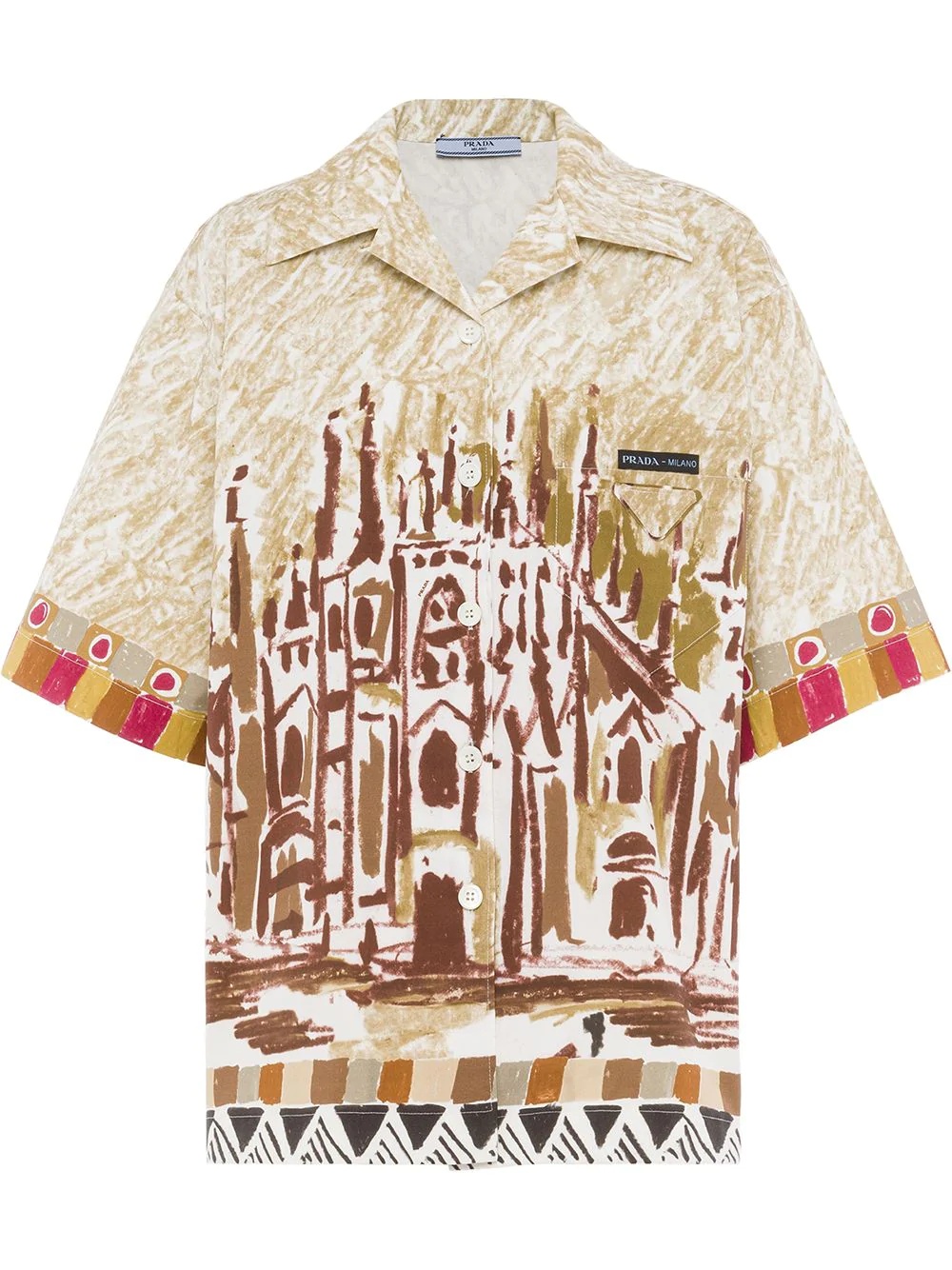 church-print bowling shirt - 1