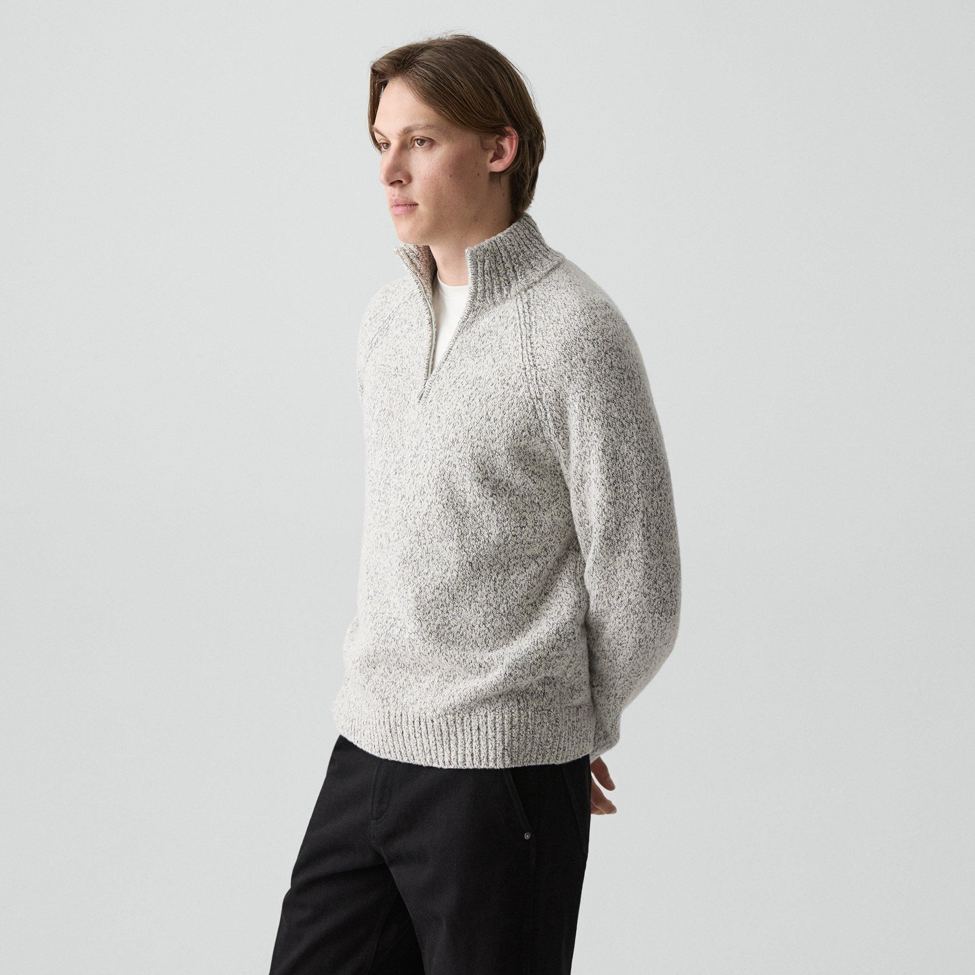 Quarter-Zip Sweater in Wool-Blend Twist - 3