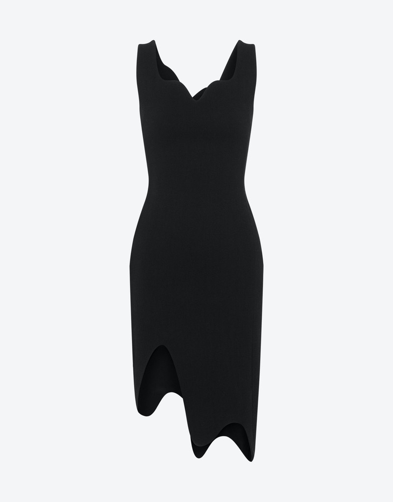 MORPHED EFFECT STRETCH CRÊPE DRESS 1