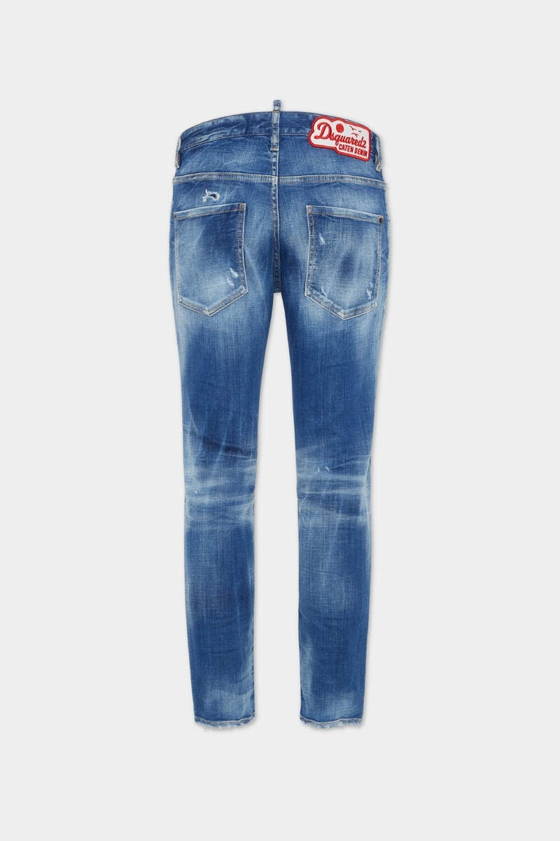 MEDIUM SMALL HOLE WASH SKATER JEANS - 2