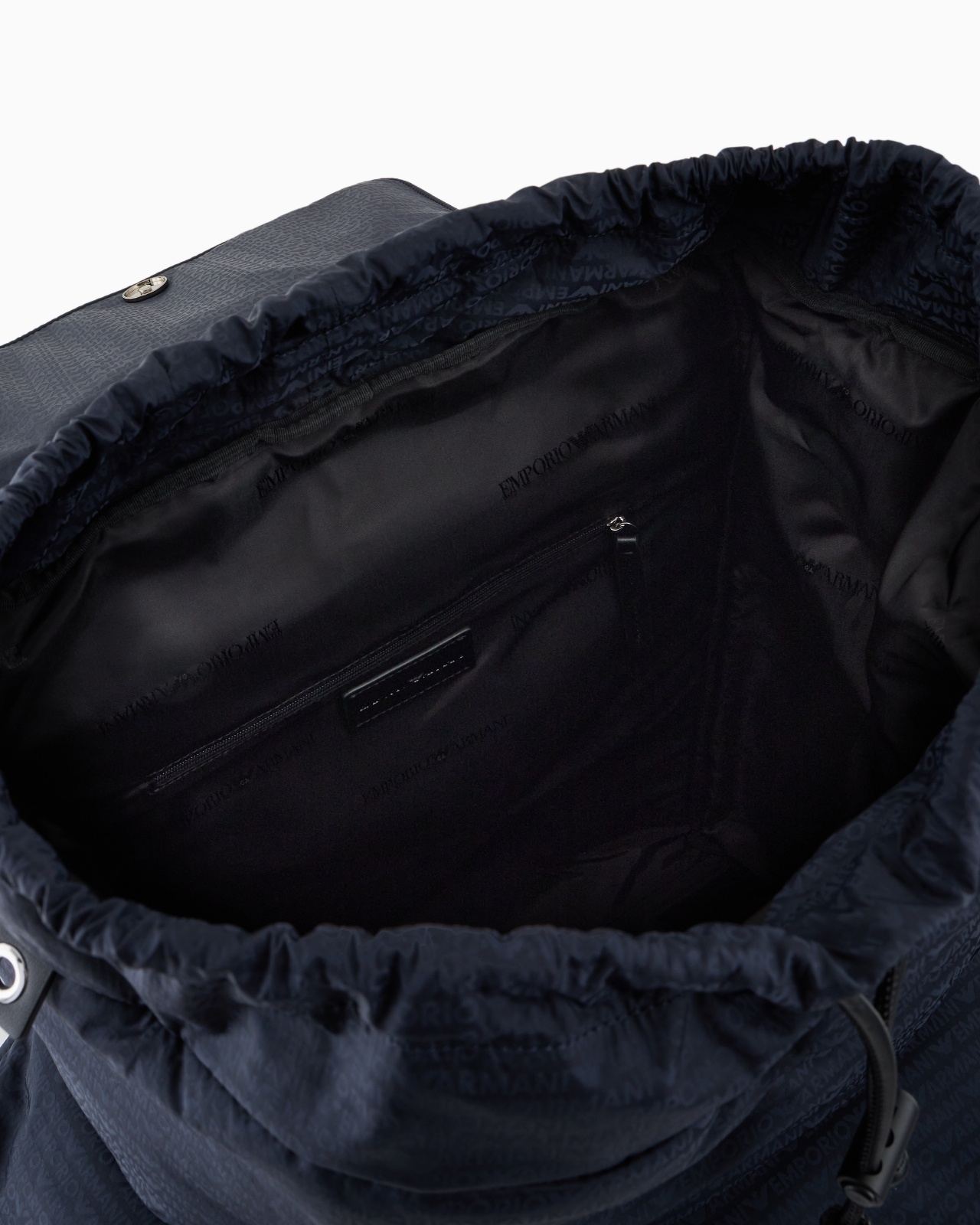 NYLON BACKPACK WITH ALL-OVER, JACQUARD LOGO LETTERING - 4