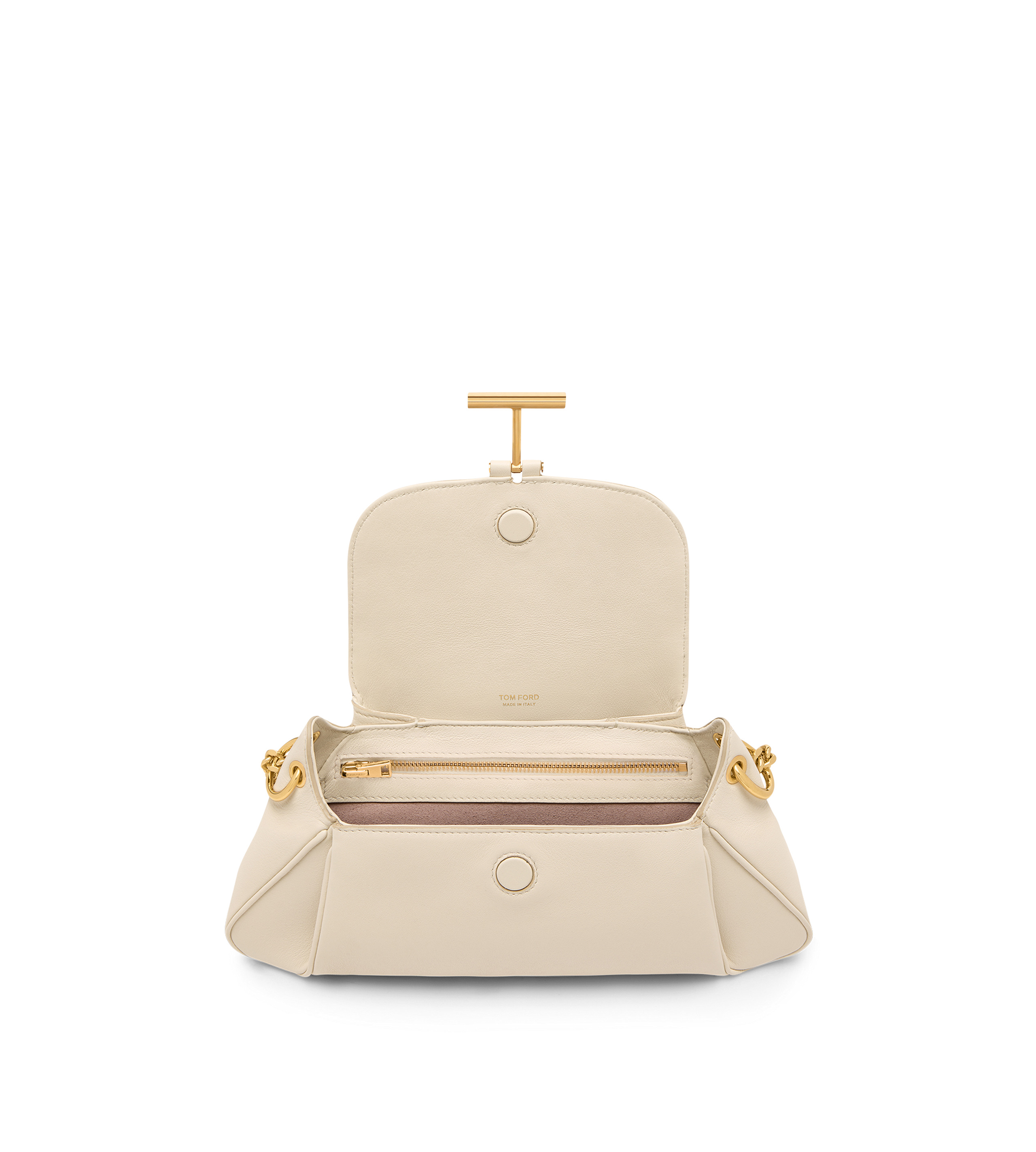 NATURAL GRAIN LEATHER TARA CHAIN SHOULDER BAG - 4