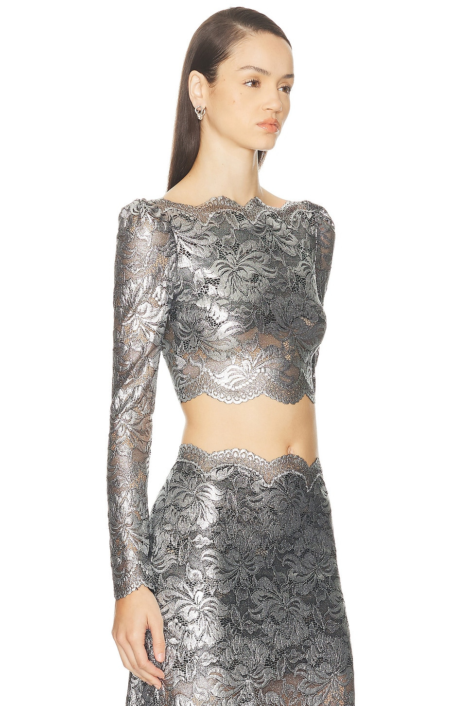 Lace Cropped Top - 2