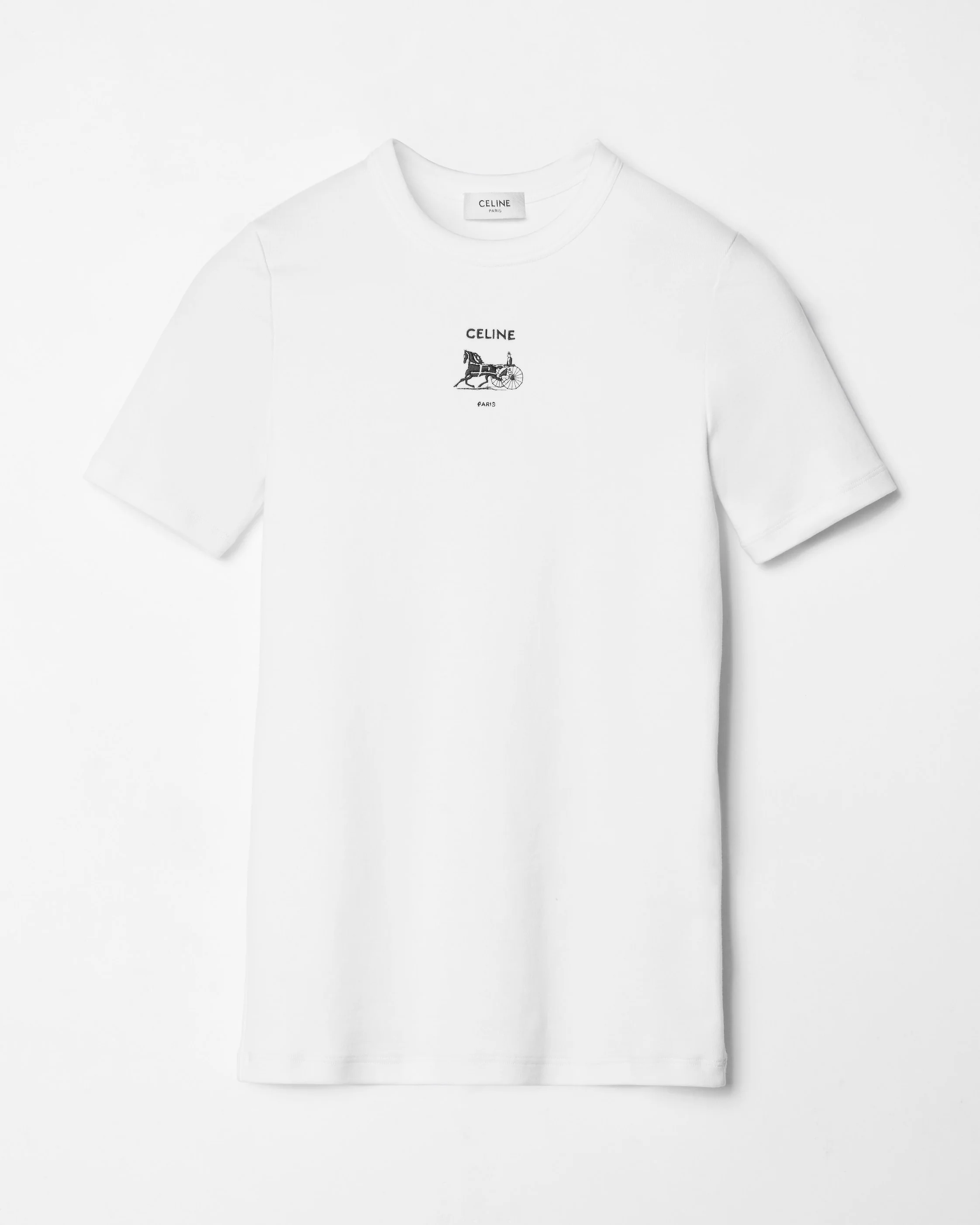 T-SHIRT IN ribbed cotton jersey - 1