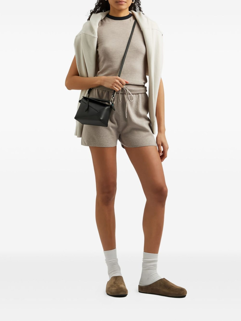 extreme cashmere knitted elastic-waist shorts outlook
